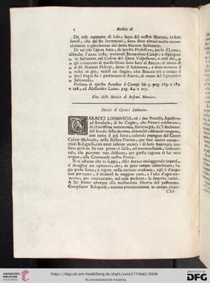Notizie di Caracci Lodovico
