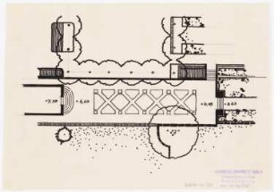 Garten Fraenkel, Berlin-Kladow: Entwurfsdetail-Plan für Wohnhaus und Rosengarten