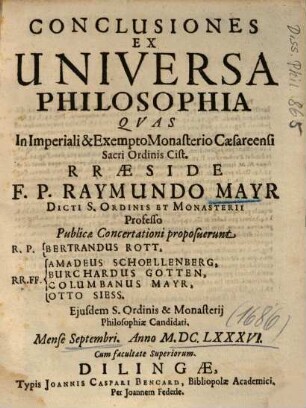 Conclusiones Ex Universa Philosophia