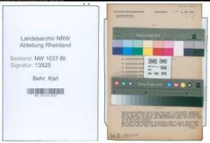 Entnazifizierung Karl Behr , geb. 28.09.1901 (Kaufmann)