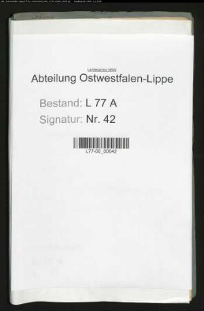 Wrugeregister der Vogtei Detmold
