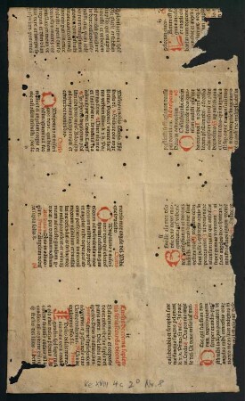 Horae. Cursus. (Fragment)