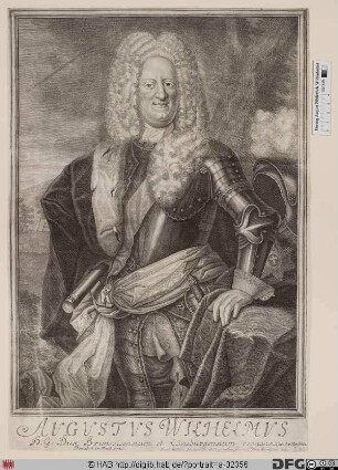 Bildnis August Wilhelm, Herzog zu Braunschweig-Lüneburg-Wolfenbüttel (reg. 1714-31)