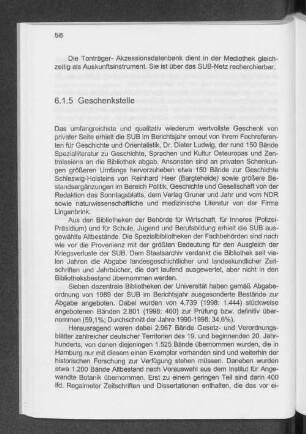 6.1.5 Geschenkstelle