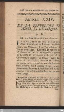Article XXIV. De La Republique De Genes, Et De Luques