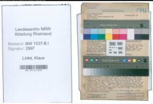 Entnazifizierung Klaus Linke , geb. 27.01.1901 ()