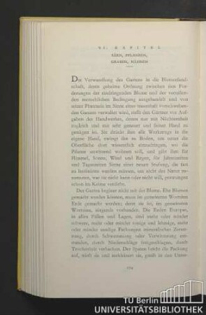 VI. Kapitel. Säen, pflanzen, graben, nähren