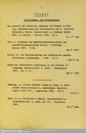 Bibliotheks- und Verlagswesen
