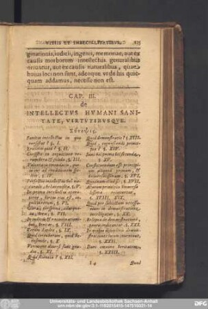 Cap. III. de Intellectus Humani Sanitate, Virtu Virtutibusque.