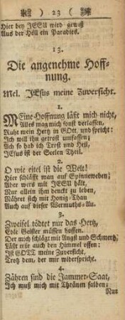 13. Die angenehme Hoffnung