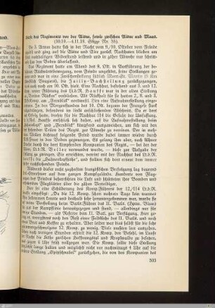 Kämpfe des Regiments vor der Aisne, sowie zwischen Aisne und Maas