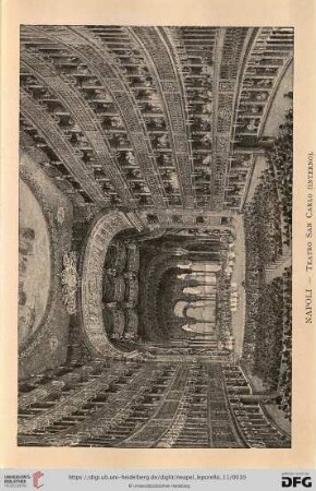 Napoli – Teatro San Carlo (Interno). – Royal Théâtre St. Cahrle (Intérieur). – The Royal Theatre of San Carlo (inside). – Königliches San Carlo Theater (Das Innere).