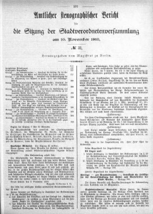 No. 31, 10. November 1910