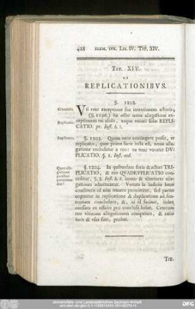 Tit. XIV. De Replicationibus.