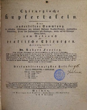 Chirurgische Kupfertafeln, [4] = H.73-96. Tafeln 358 - 487