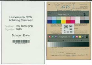 Entnazifizierung Erwin Schotter , geb. 13.03.1907 (Wachmann)