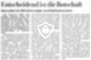 Entscheidend ist die Botschaft
