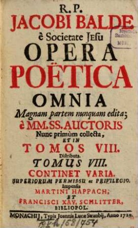 Opera Poetica omnia. 8