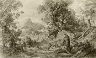 Dante, Virgil und die wilden Tiere, Landschaft (Inferno I)