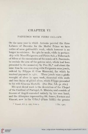 Chapter VI: Paintings with Piero 1465-1470