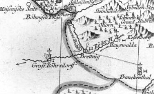 Bretnig-Hauswalde-Bretnig. Oberlausitzkarte, Schenk, 1759