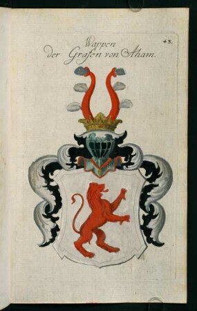 43r-43v, 43. Wappen der Grafen von Aham