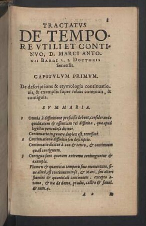 Capitulum primum.