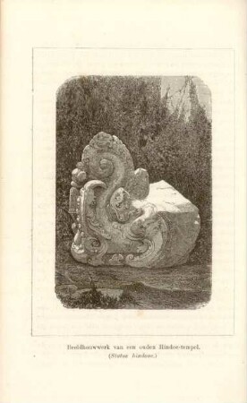 Beeldhouwwerk van een ouden Hindoe-tempel