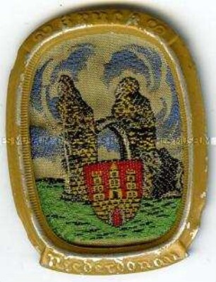 WHW-Abzeichen, Städtebilder: Bruck, Straßensammlung im Gau 20 Niederdonau von Januar 1939