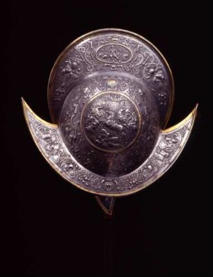 Morion / Garnitur bestehend aus Morion und Schild
