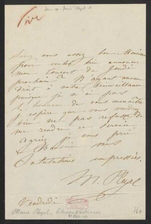 Brief an Adolf Bäuerle, o.D.