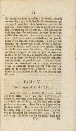Fable V. Du Léopard et du Lion