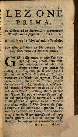 Lezioni Sacre, E Morali Sopra Il Libro Primo De'Re : Adattate ad ammaestrar ne' costumi ogni genere di persone, 4