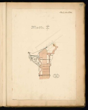 Bahnhof Börse der Stadtbahn, Berlin Monatskonkurrenz Oktober 1878: Vertikalschnitt durch die Traufe