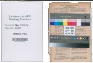 Entnazifizierung Paul Motzko , geb. 16.11.1909 (Stadtangestellter)