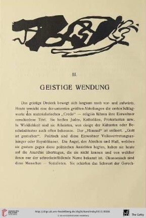 III. Geistige Wendung