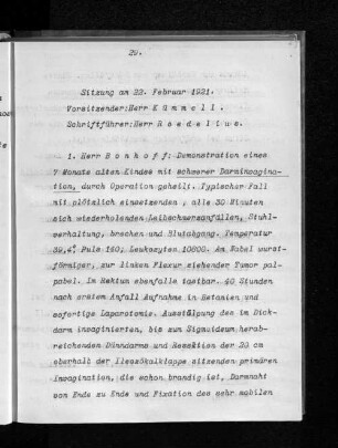 Sitzung am 22. Februar 1921.