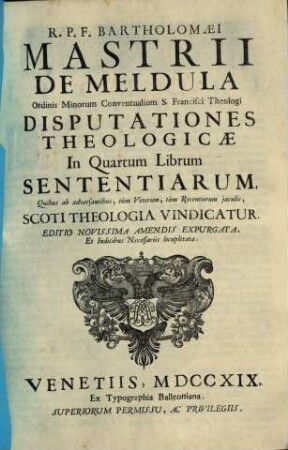 Quatuor Libros Sententiarum, 4. In quartum librum Sententiarum