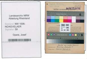Entnazifizierung Josef Opwis , geb. 04.04.1897 (Schneider)