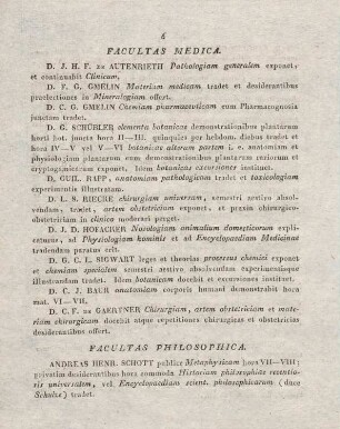 6, Facultas Medica