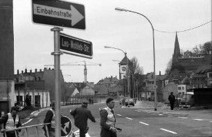 Freiburg: Trasse auf der Brücke