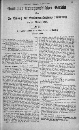 No. 23, 21. Oktober 1915