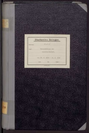 Wald: Schuldeputation 1908-1922