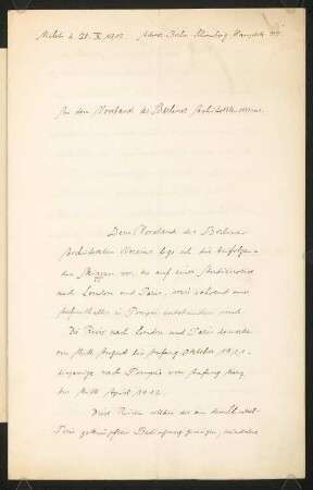 Kriegsakademie Schinkelwettbewerb 1911. Reisebericht Fritz Krischen: Reisebericht