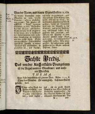 101-124, Sechste Predigt