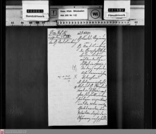 Abgabe von Brunnenröhren für das Limburger Schloß aus den Gemeindewaldungen des Amts Limburg