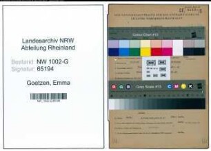 Entnazifizierung Emma Goetzen, geb. 21.03.1908 ()