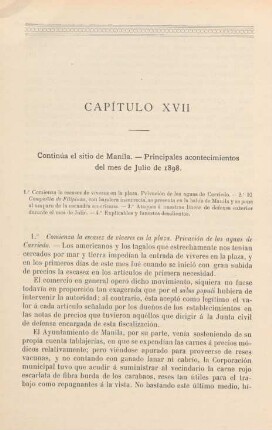 Capítulo XVII. Continúa el sitio de Manila. ...