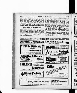Mitteilungen der Schriftleitung