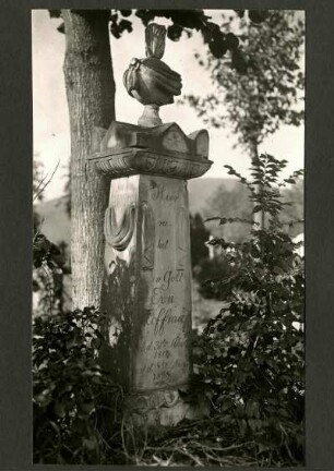 Friedhof, Grabstein der Eva Hoffmann, 1838